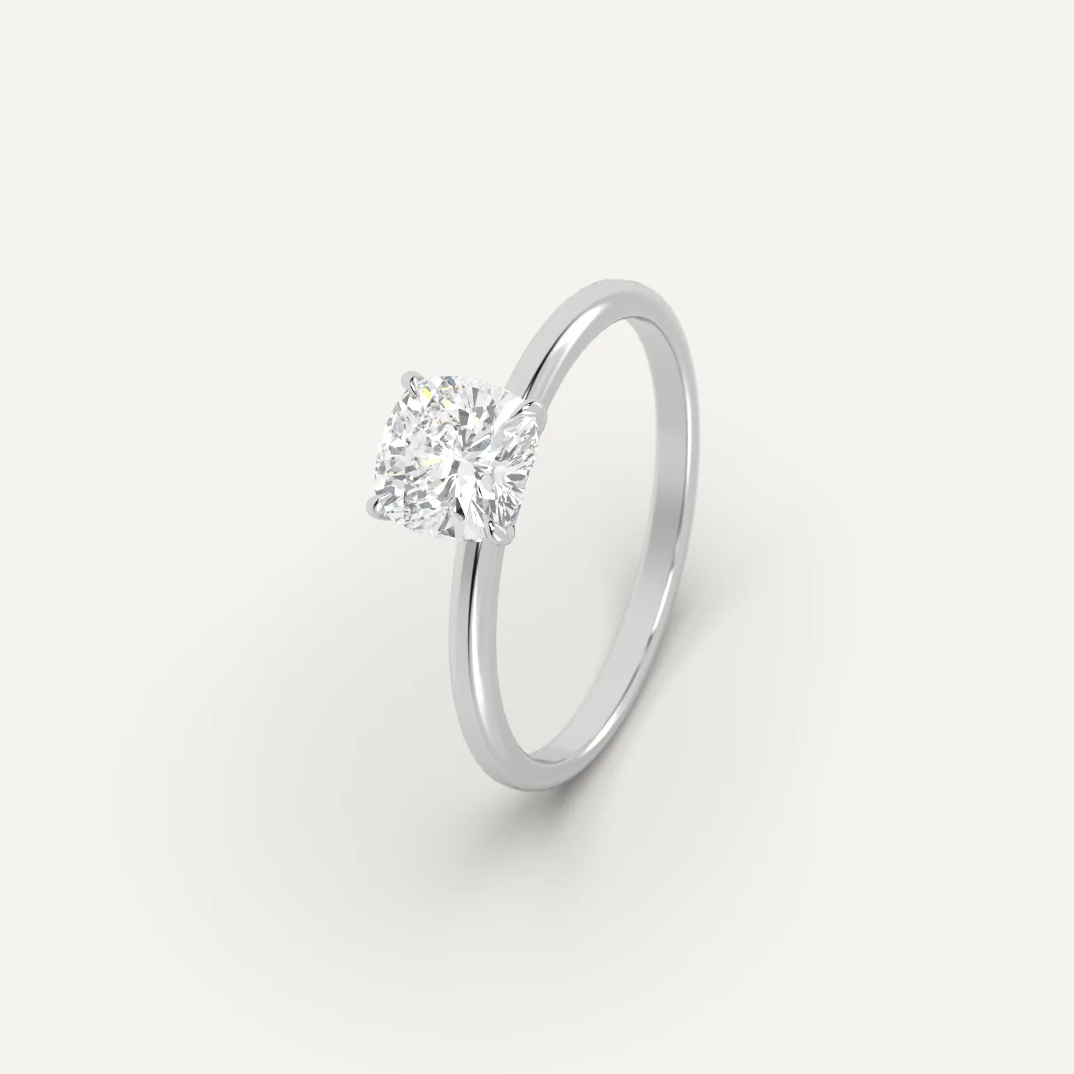 1 carat Cushion Cut Diamond Ring