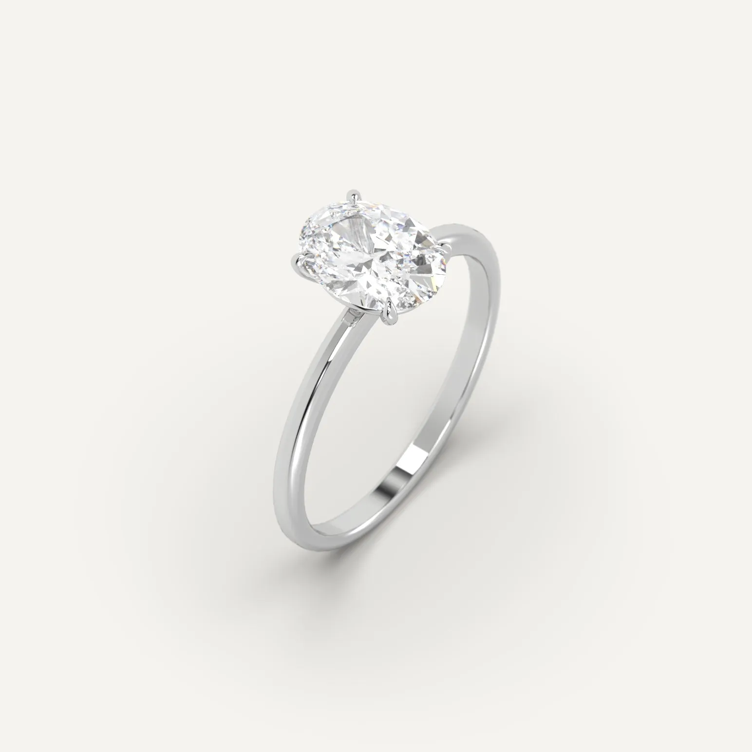 1 carat Oval Cut Diamond Ring