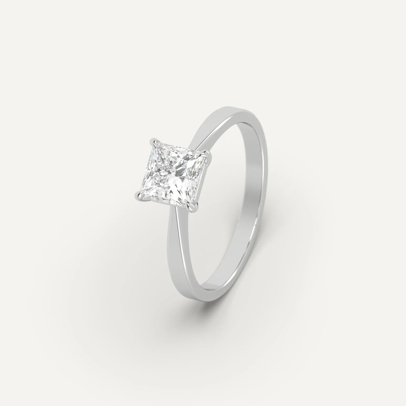 1 carat Princess Cut Diamond Ring