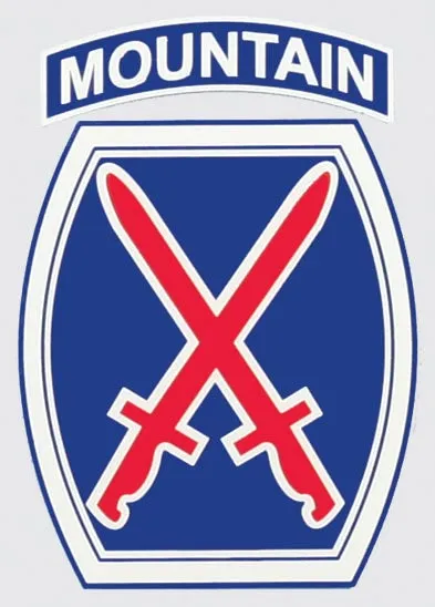 10th Mountain Decal