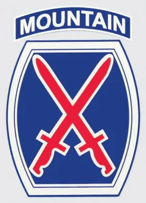 10th Mountain Decal