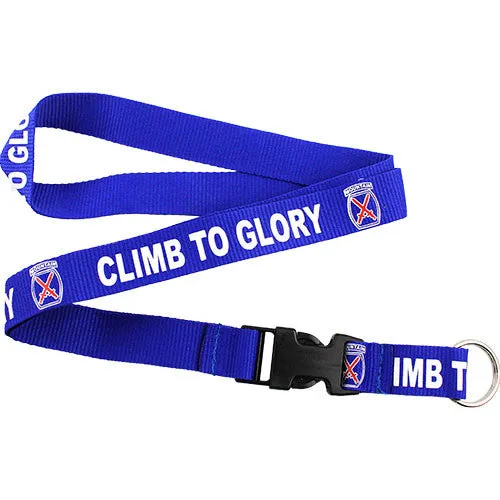 10th Mountain Division "Climb To Glory" Lanyard