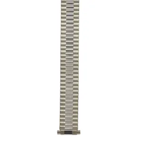 11-15mm Stainless Steel Silver Tone Flex Watch Band - 12mm Width