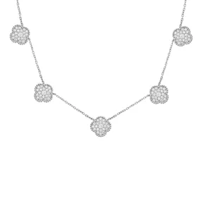 14K GOLD DIAMOND BIANCA CLOVER NECKLACE