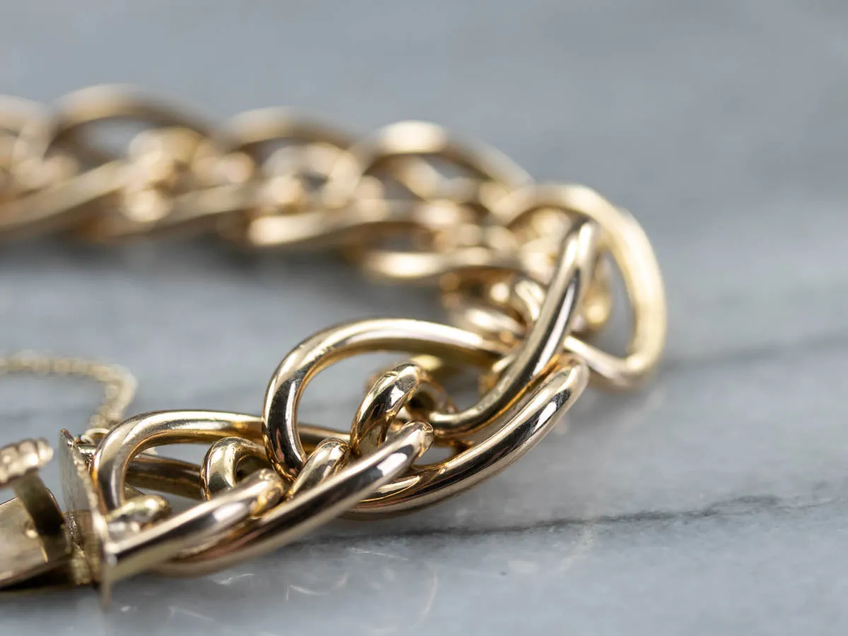 18K Gold Heavy Chain Bracelet