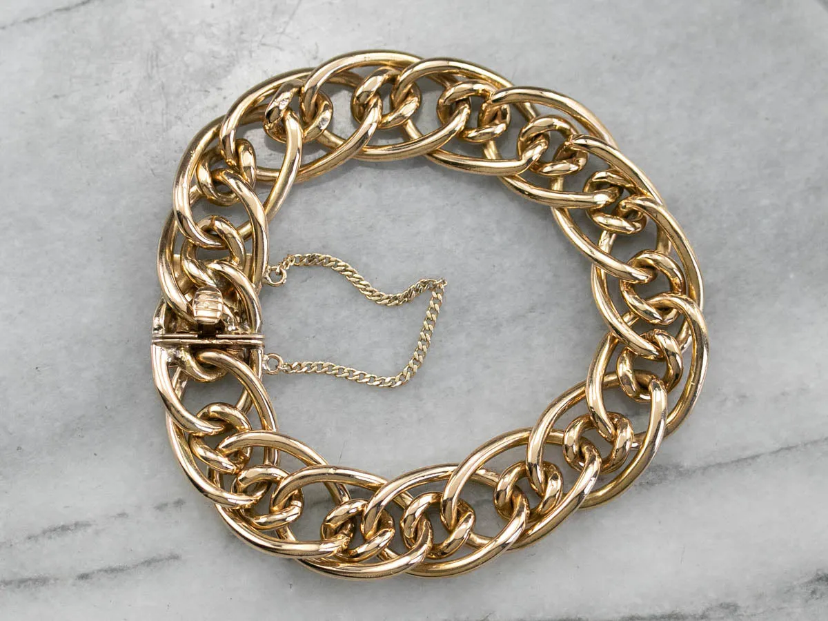 18K Gold Heavy Chain Bracelet