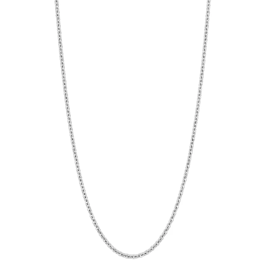 18" necklace in 18K white gold