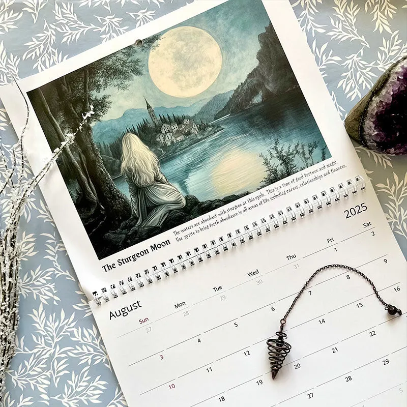 2025 Full moon magic manifestation wall calendar