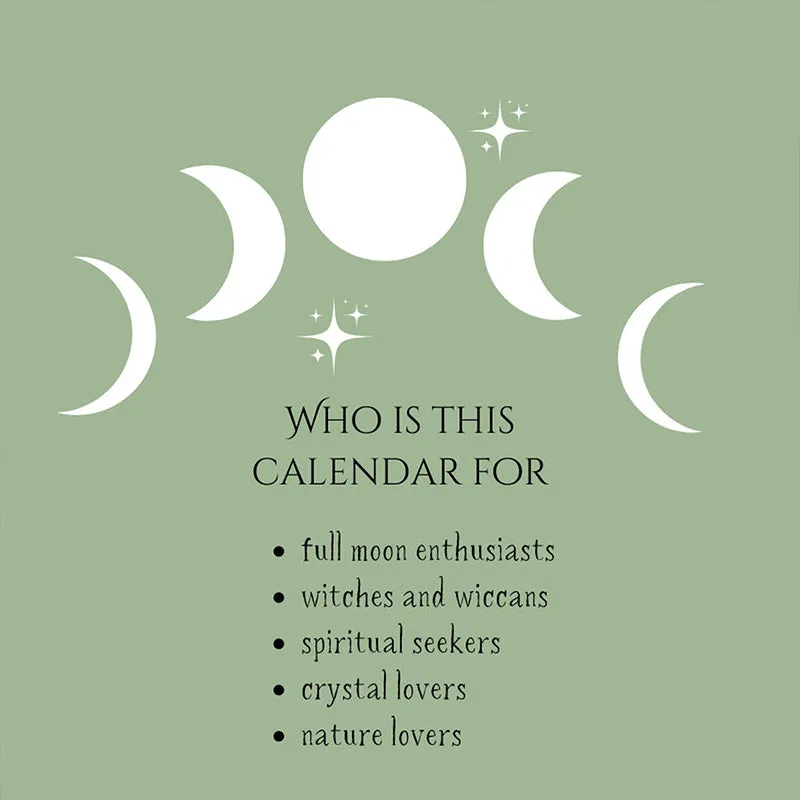 2025 Full moon magic manifestation wall calendar