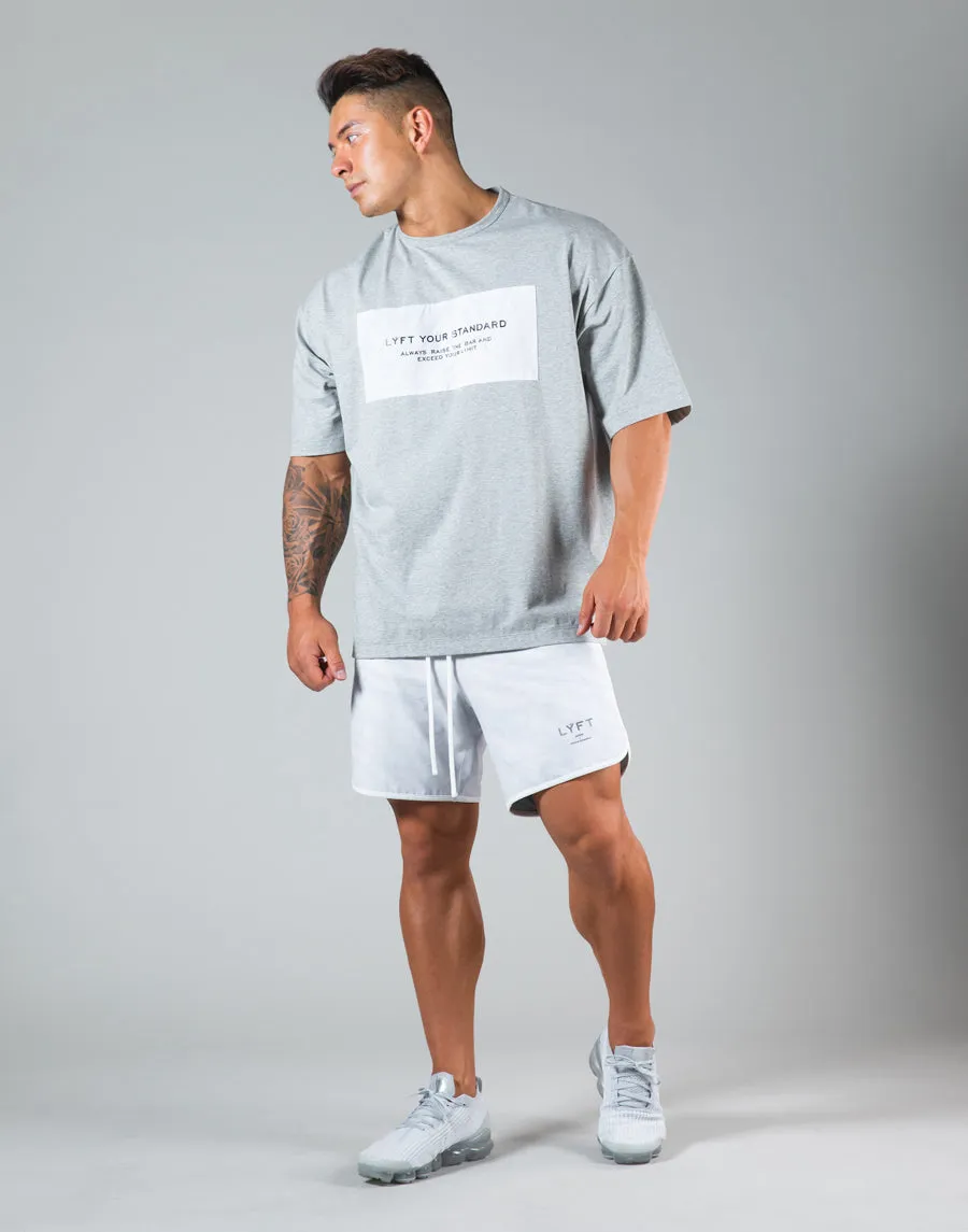 2Way Stone Patch Big T-Shirt "Wide Body" - Grey