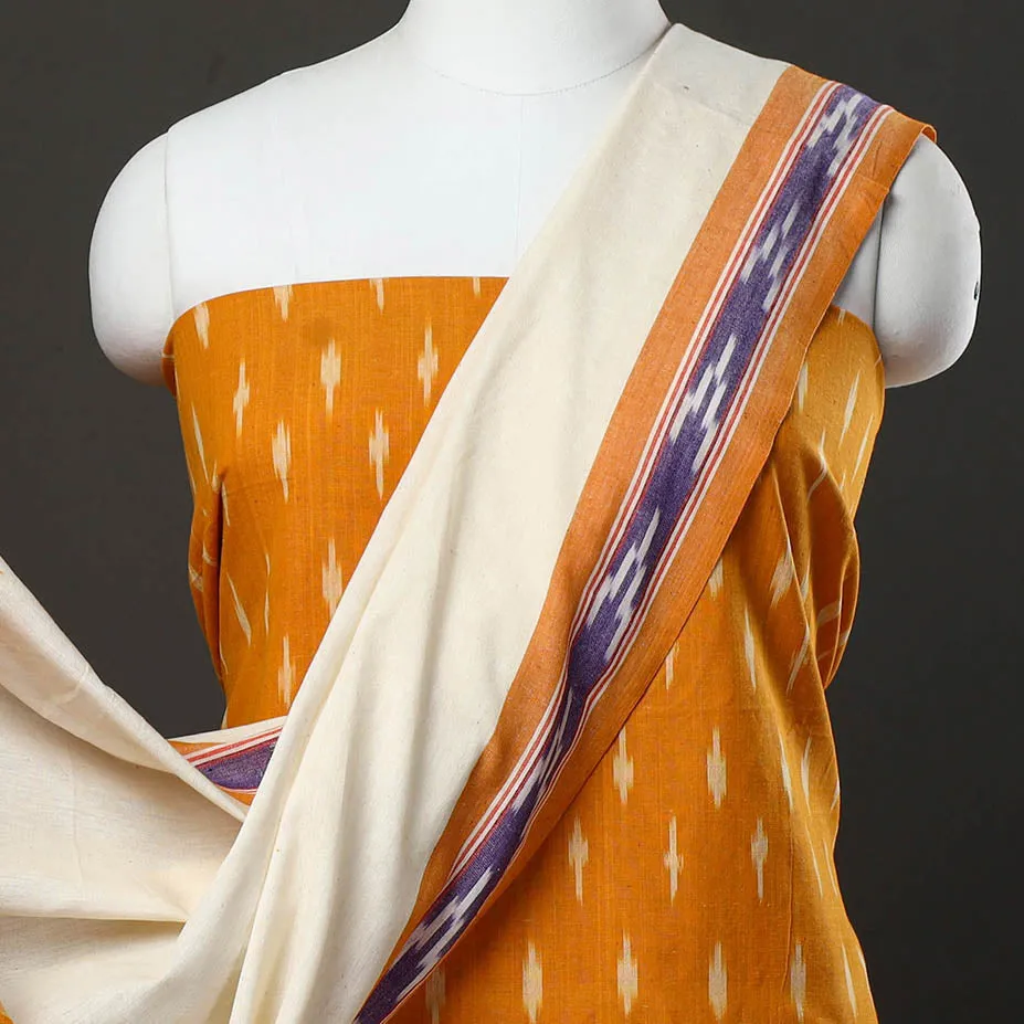 3pc Cotton Handloom Pochampally Ikat Dress Material 18