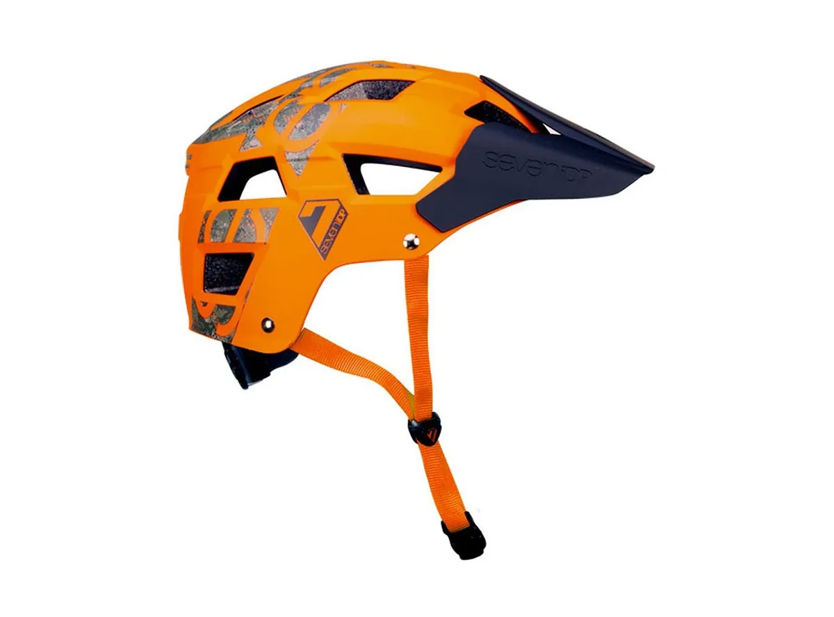 7 iDP M5 MTB AM Helmet - Orange-Camo - 2018