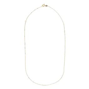 9kt Gold 18" Adjustable Brillo Chain Necklace