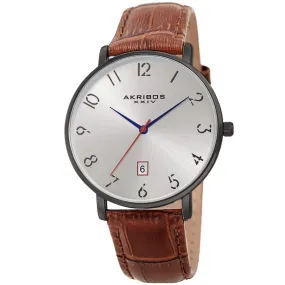 Akribos Xxiv Quartz Silver Dial Men's Watch AK1077GNBR