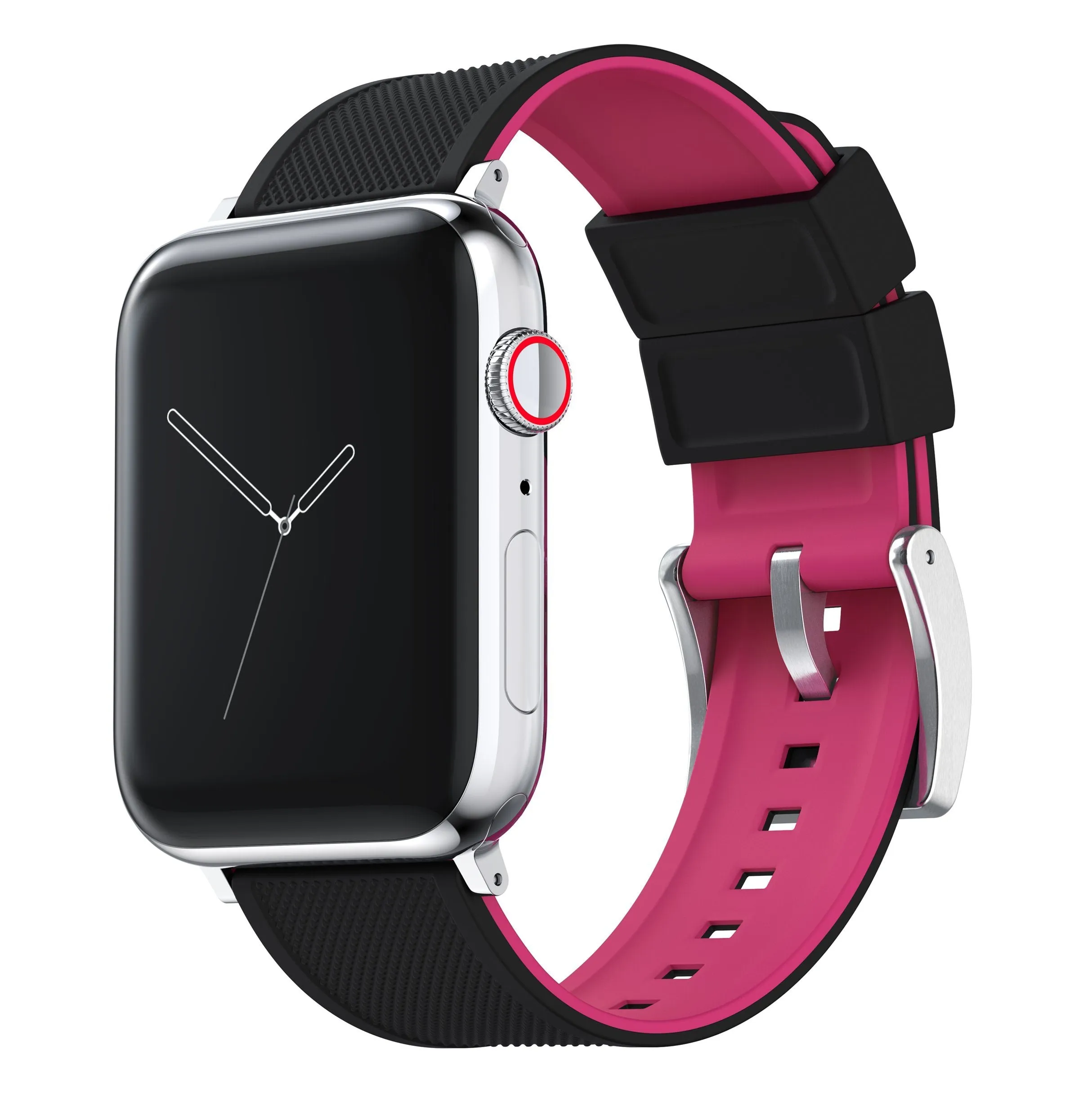 Apple Watch Elite Silicone Black Top Pink Bottom Watch Band