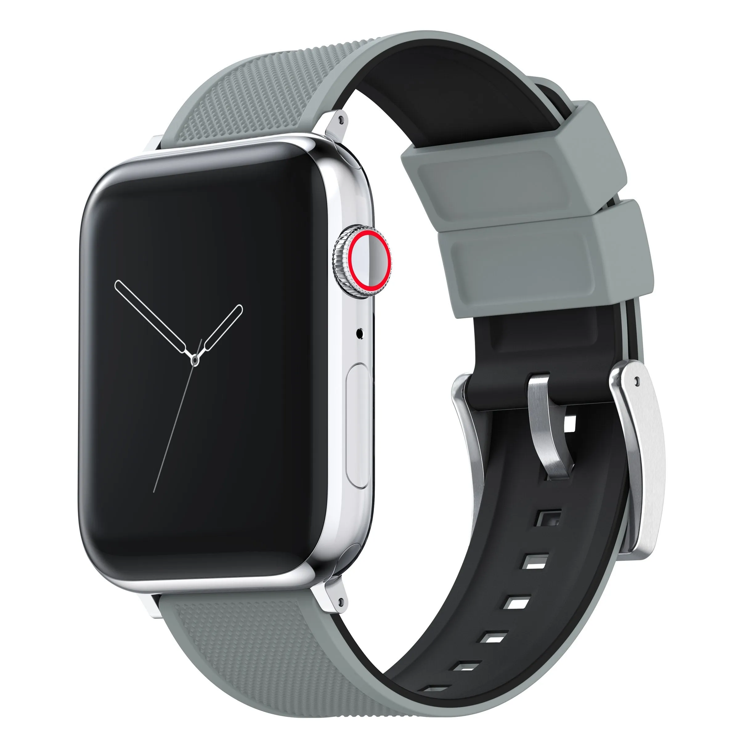 Apple Watch Elite Silicone Cool Grey Top Black Bottom Watch Band