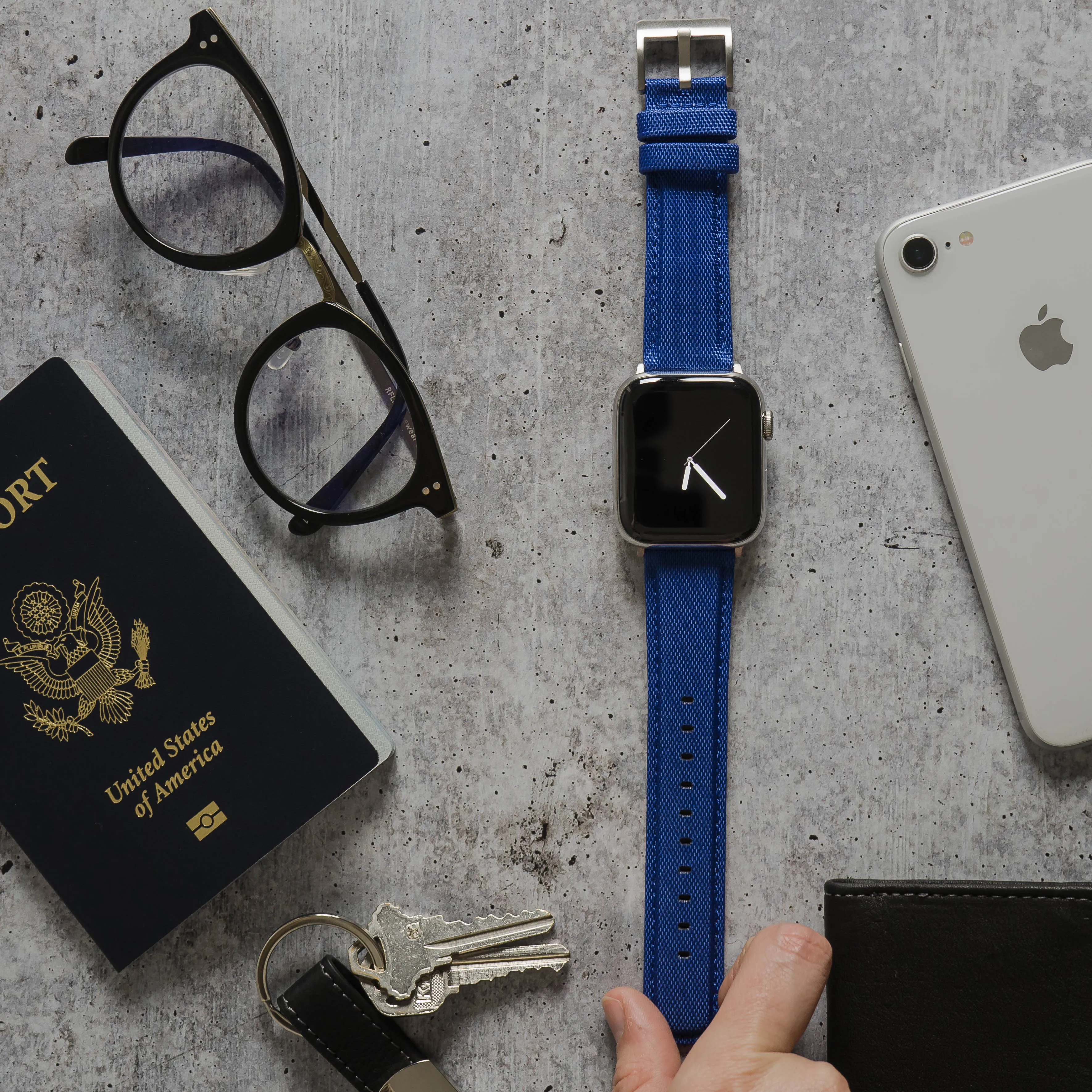 Apple Watch Royal Blue Sailcloth Watch Band