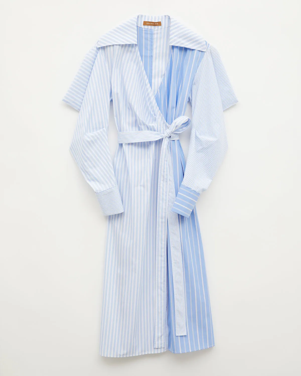 Arlo Dress Cotton Pinstripe Blue