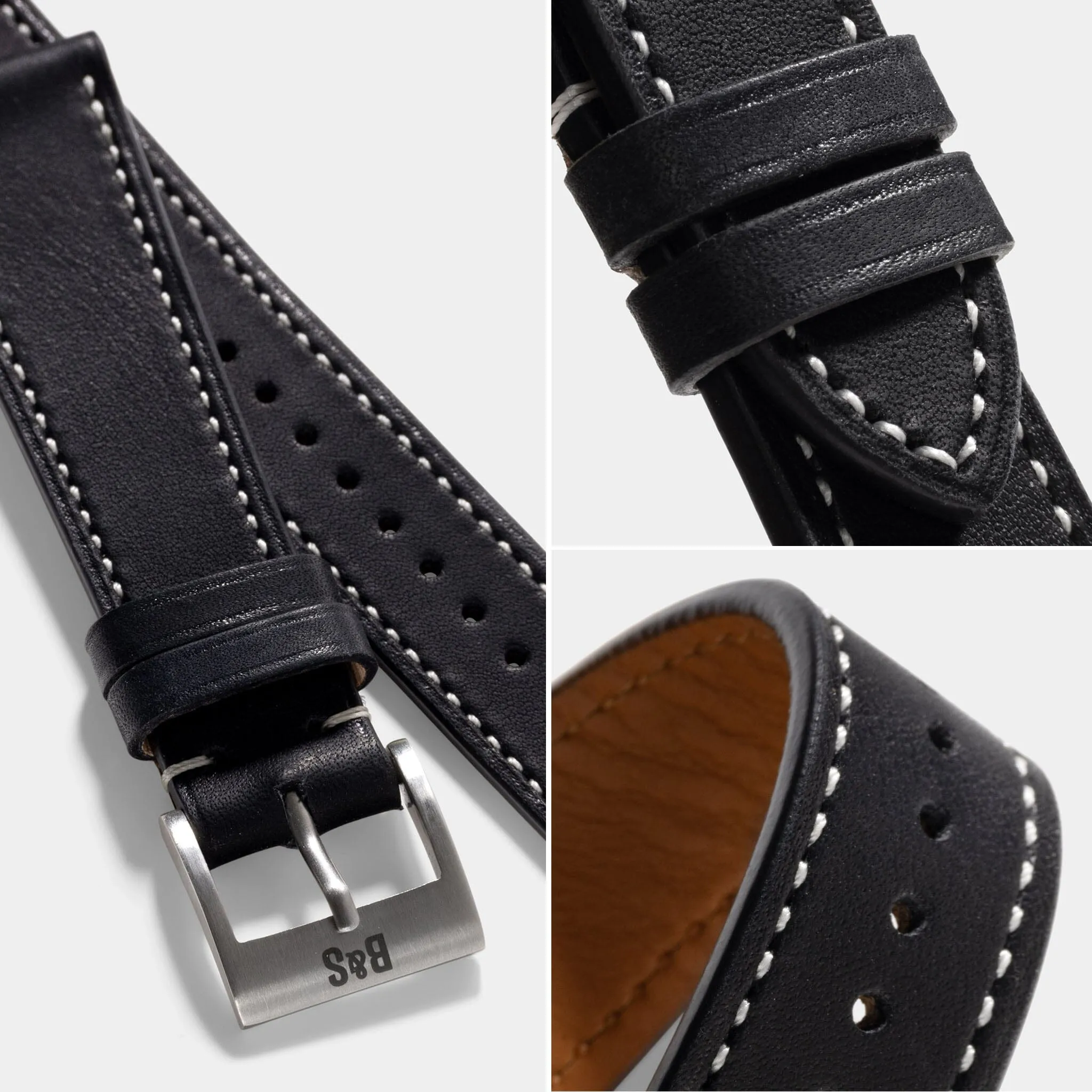 Barenia Black Leather Watch Strap