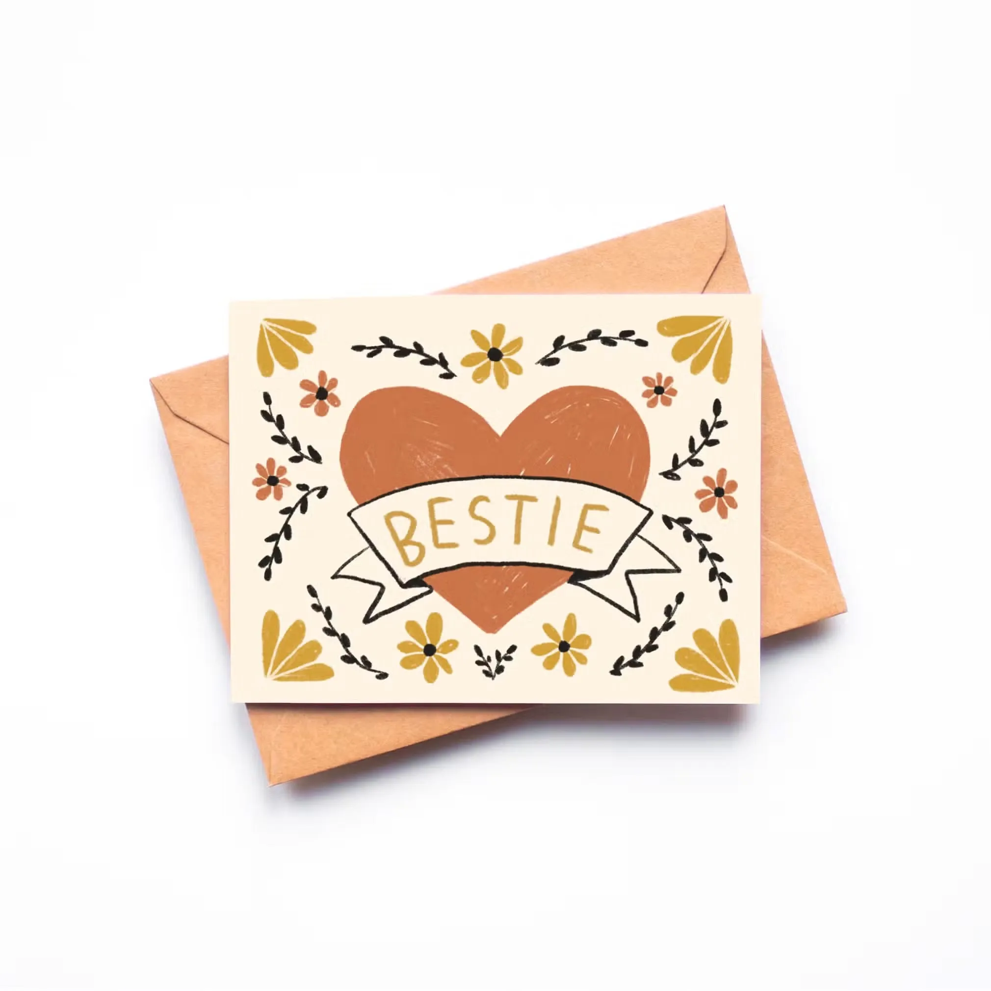 Bestie greeting card by rani ban co