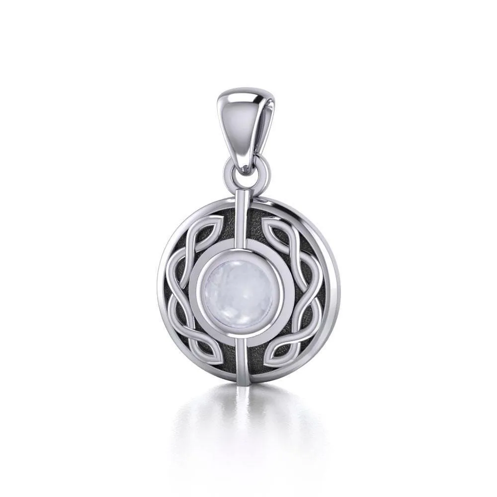 Beyond a limitless possibility ~ Sterling Silver Celtic Knotwork Pendant Jewelry with Gemstone TP1176