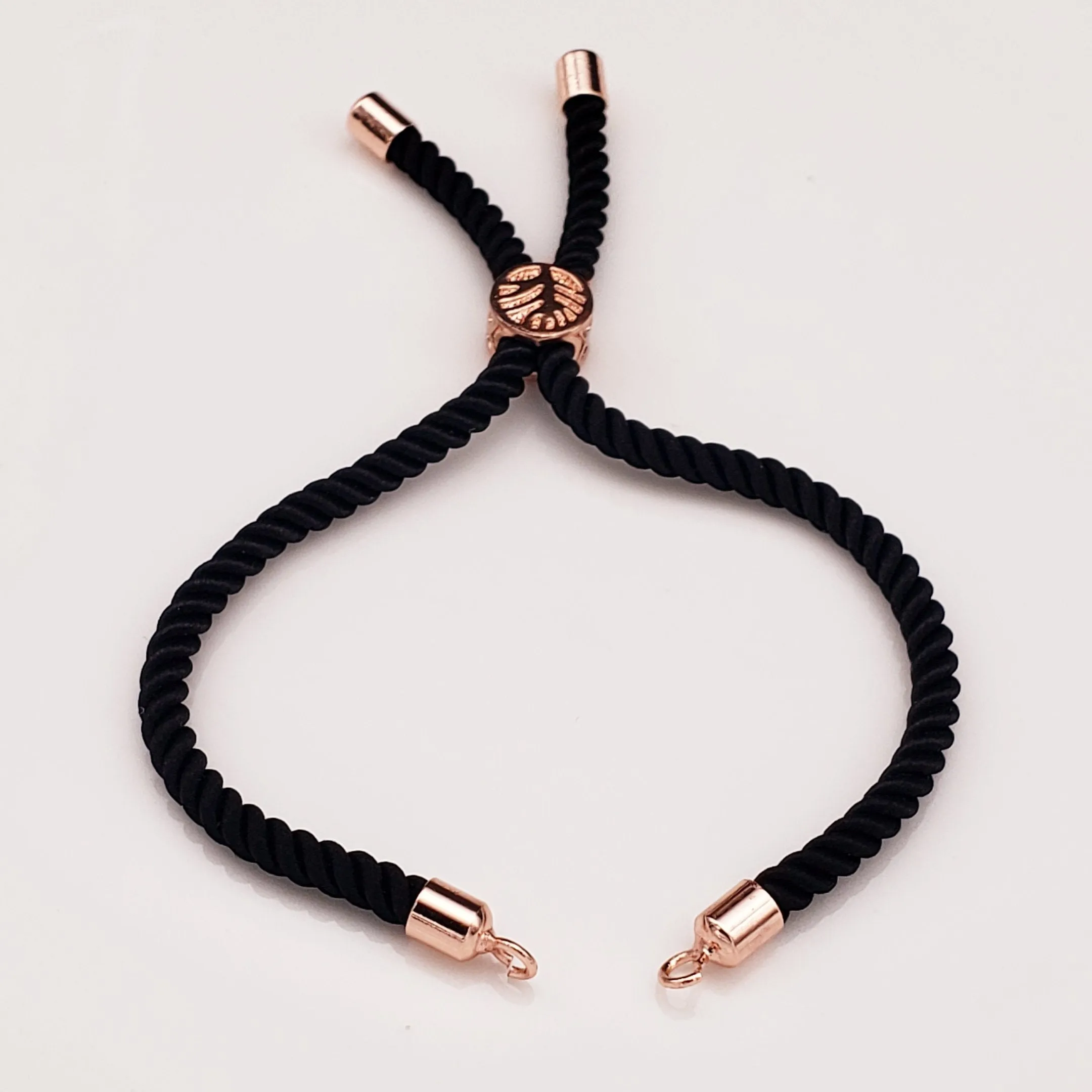 Black Rose Gold Adjustable Thread Bracelet For Women