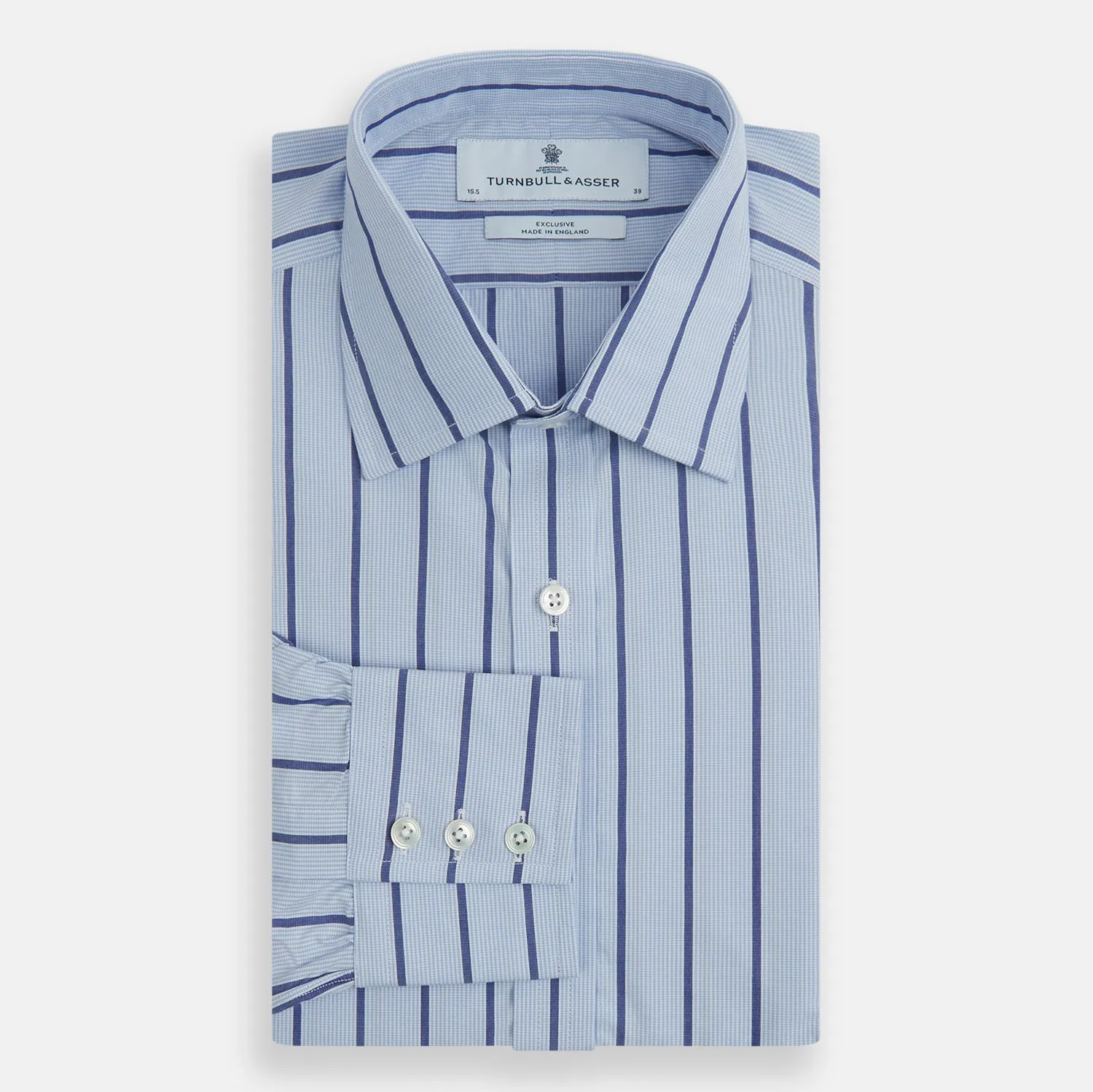 Blue Track Stripe Mayfair Shirt