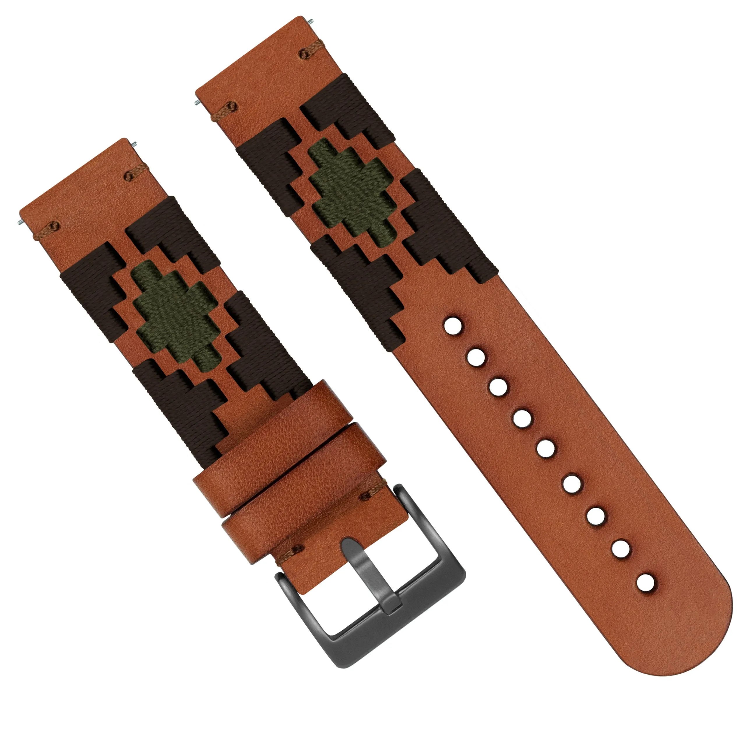 Brown Green Gaucho Watch Band (18mm SALE)