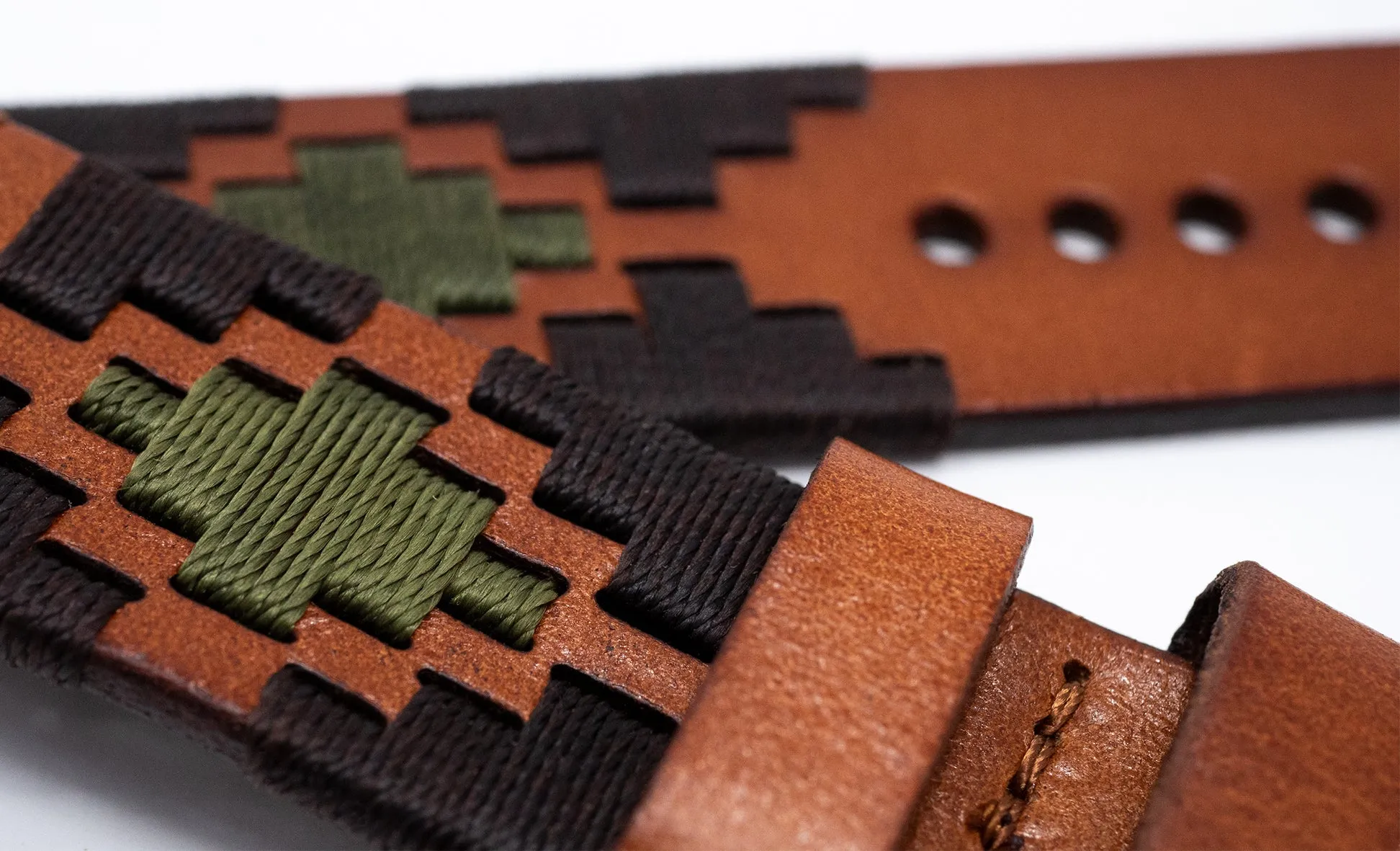 Brown Green Gaucho Watch Band (18mm SALE)