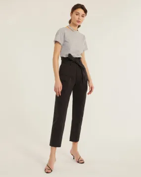 Bryn Paper Bag Vintage Washed Pant in Washed Black