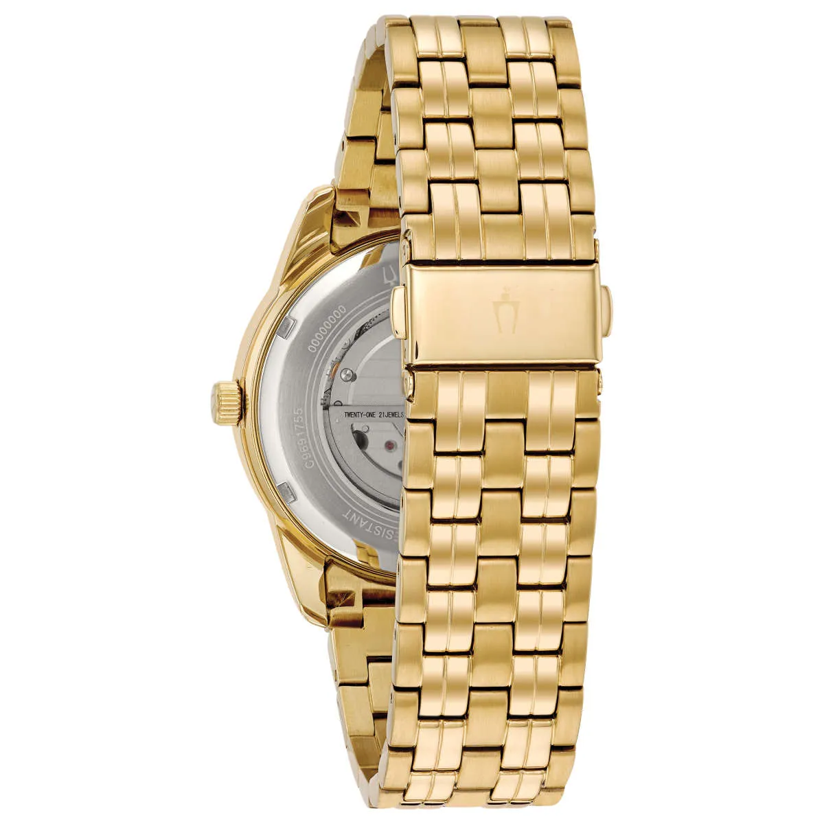 BULOVA Gold-tone Automatic Bracelet Men's Watch| 97A130