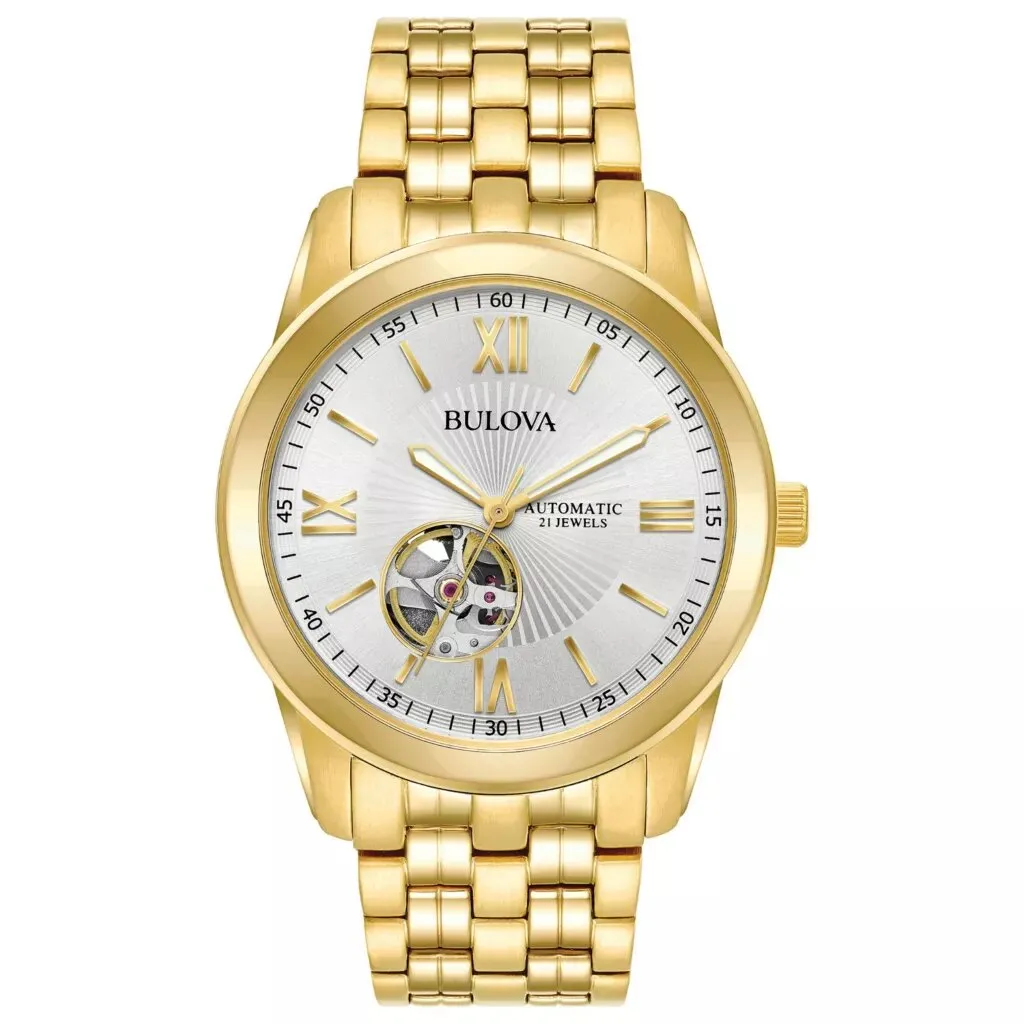 BULOVA Gold-tone Automatic Bracelet Men's Watch| 97A130