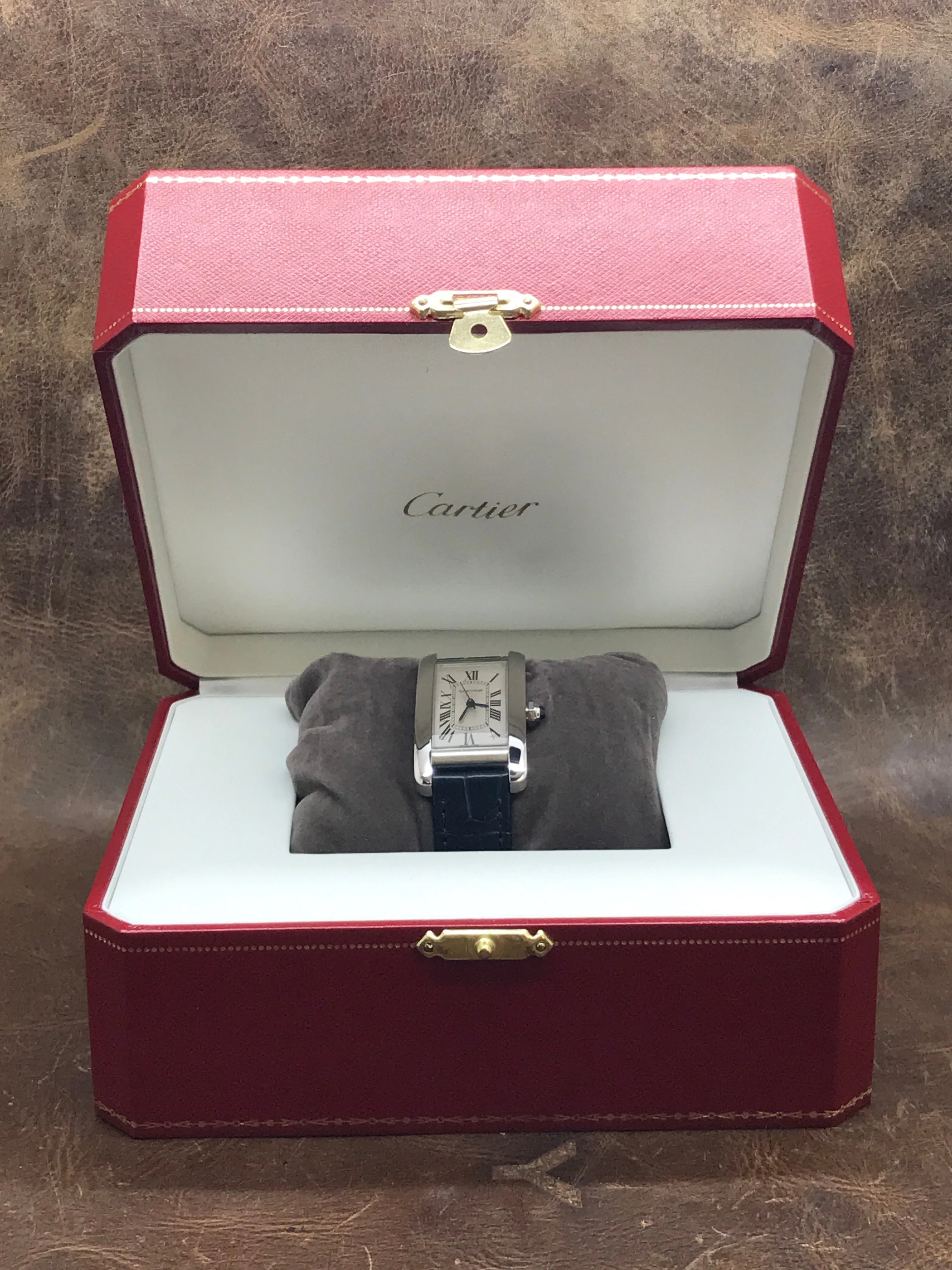 Cartier Tank Americaine WSTA0017 Silver Roman Dial Automatic Women's Watch