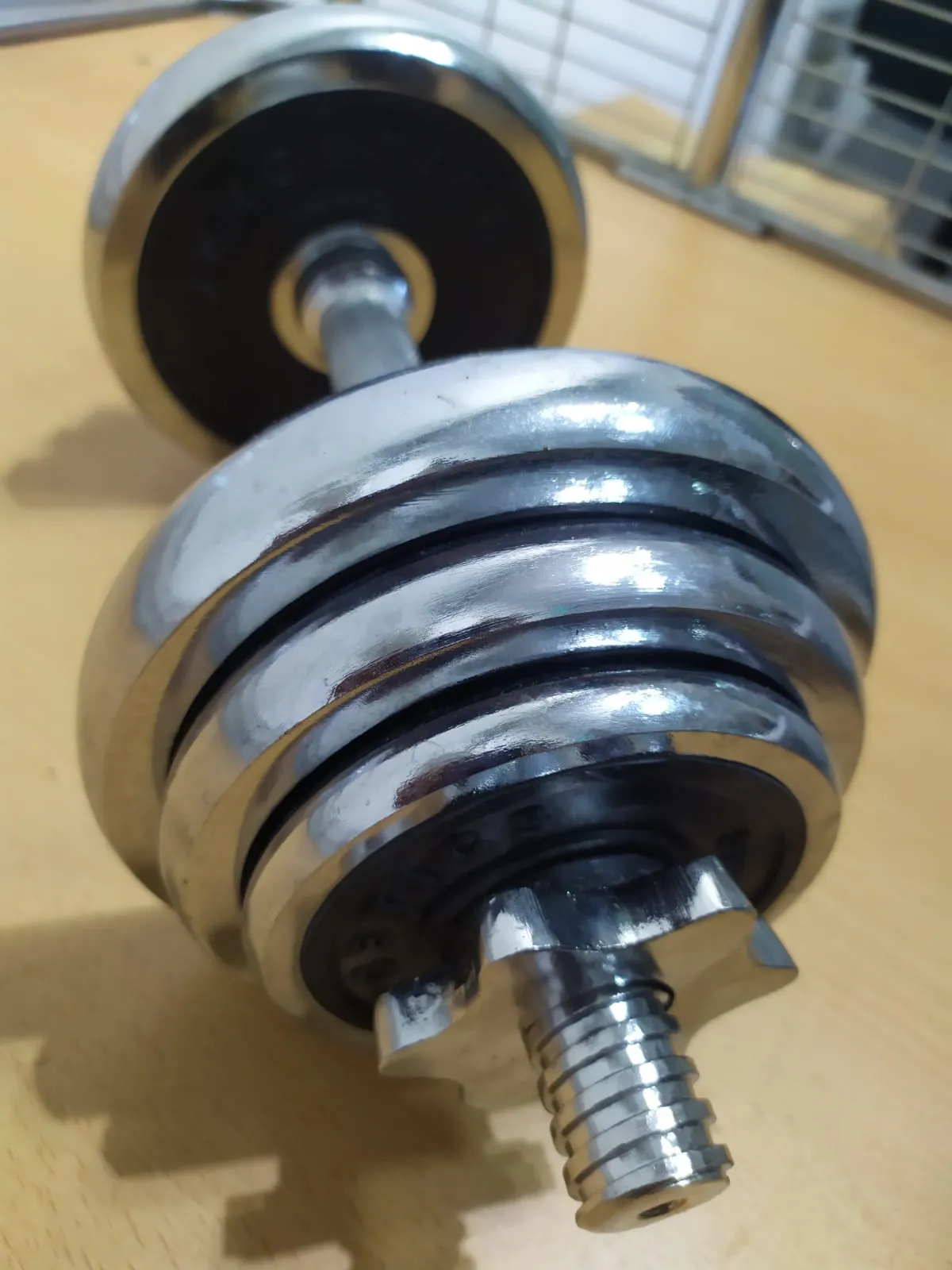 Chrome Dumbell Set 10KG Adjustable  