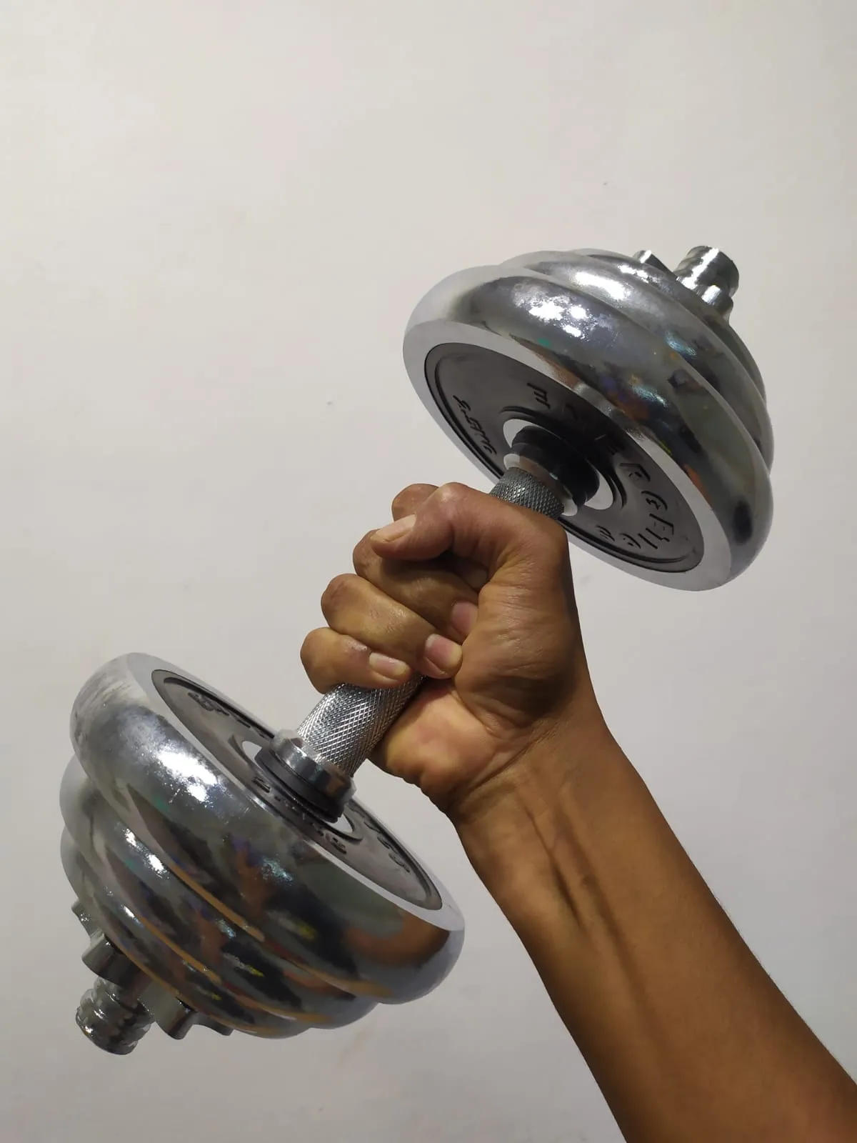 Chrome Dumbell Set 10KG Adjustable  