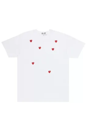 Comme des Garcons Multi Red Heart Tee 'White'