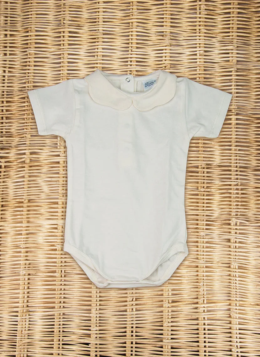 Cream Rouche Bodysuit