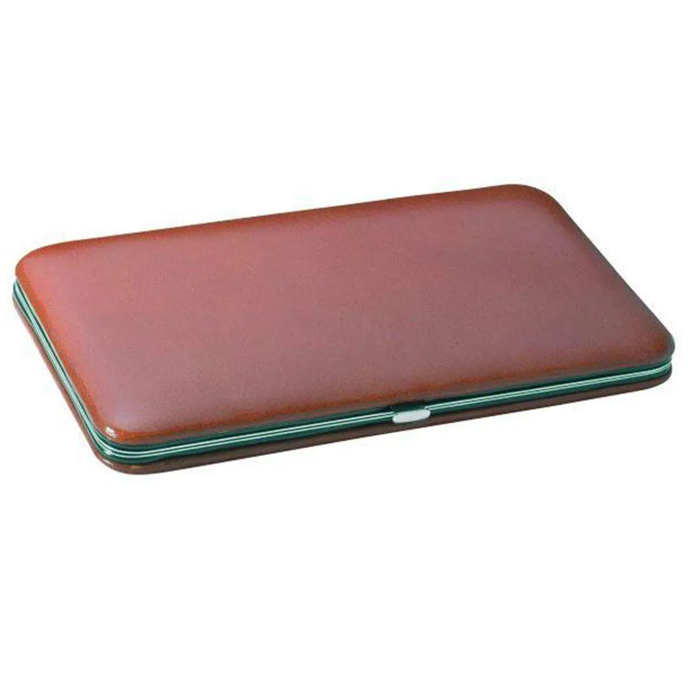 Dovo Hard-Sided Leather Case for Two Razors