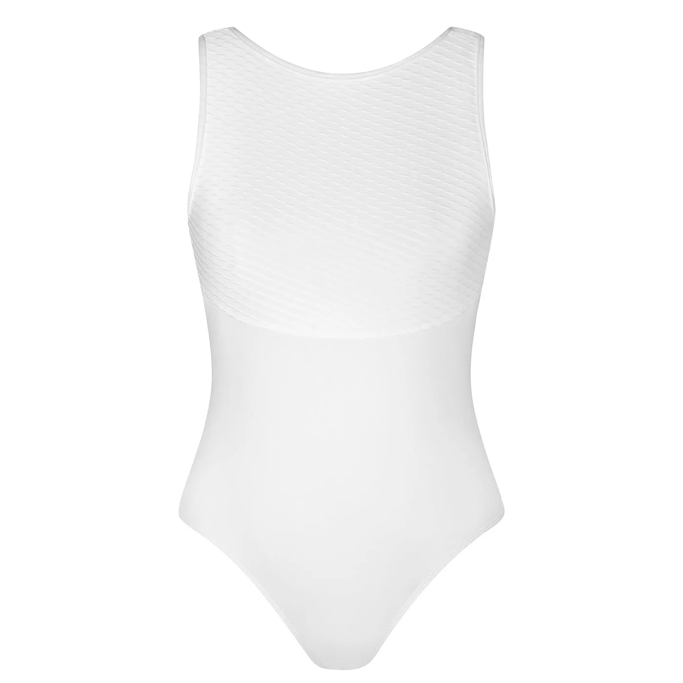 Energetiks Natalie V Back Leotard | White