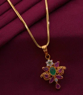 Ethnic design chain pendant