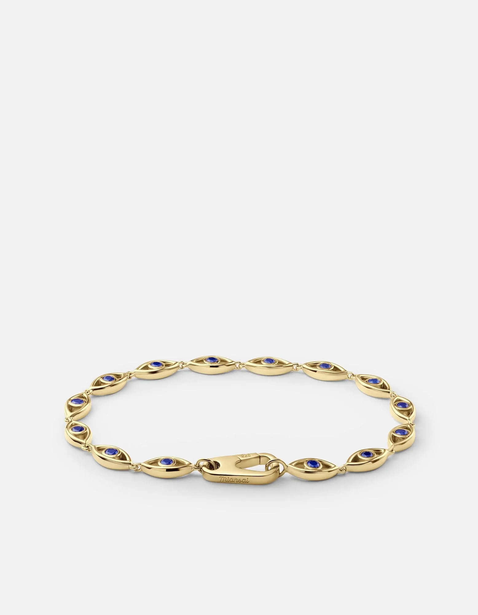 Evil Eye Bracelet, Gold Vermeil w/Spinels