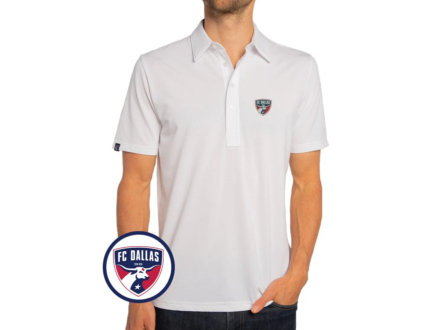 FC Dallas - Performance Range Polo - Badge - White