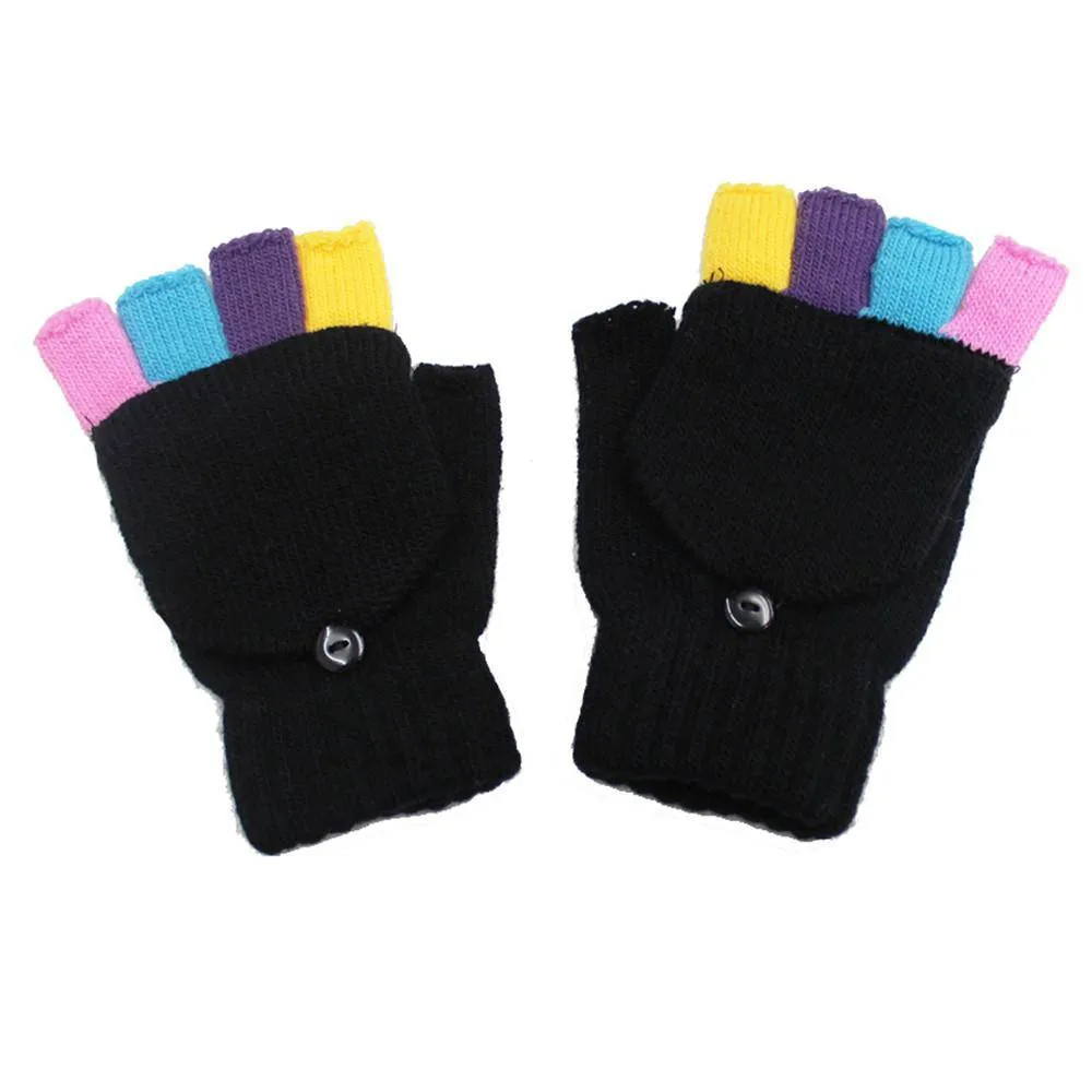 Finger Pop Top Mitten-Black