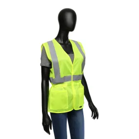 Fitted Safety Vest, West Chester 47208, Hi-Viz Ladies, Lime/Orange, Class 2