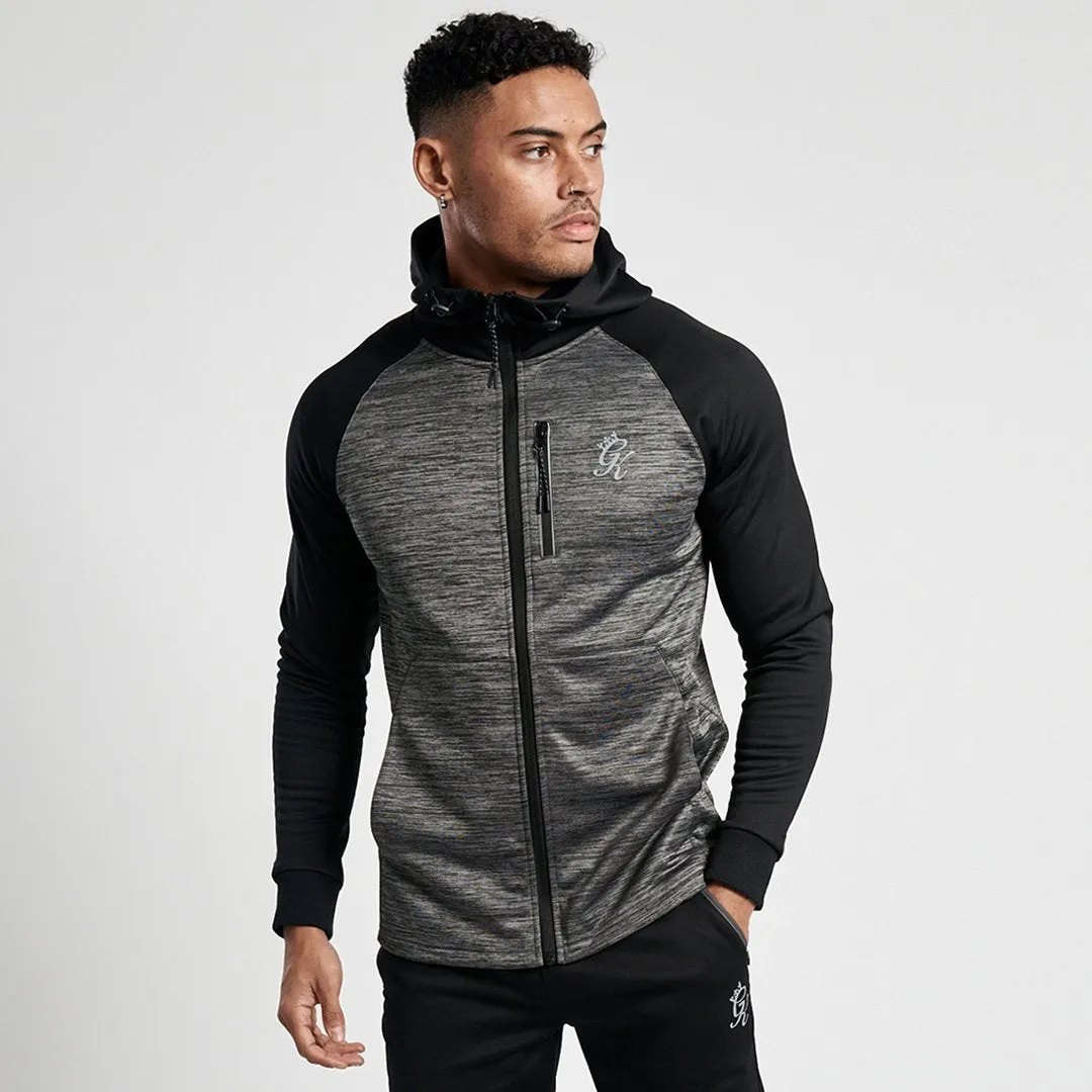 GK Olympus Full Zip Hoodie - Black/Charcoal Marl