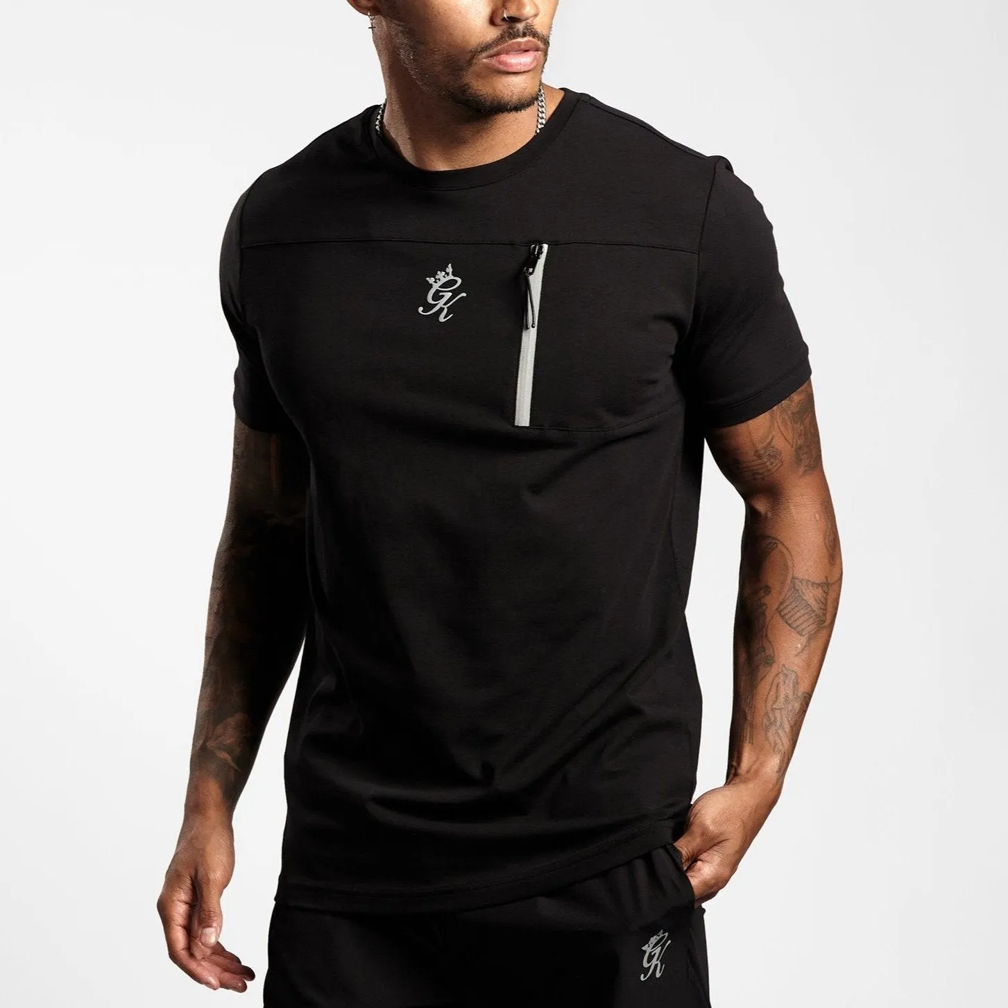 Gym King Miles Tee - Black/Reflective