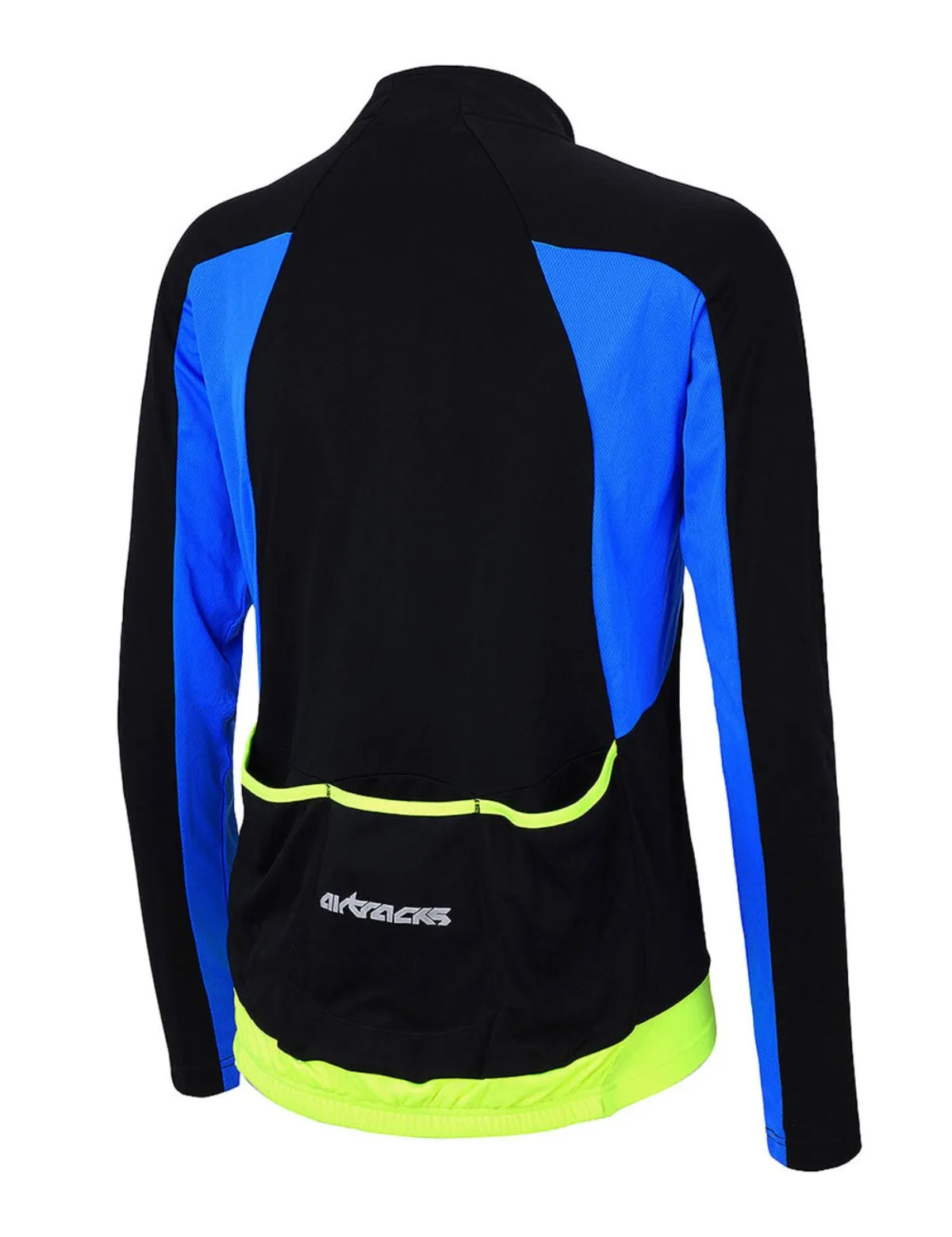 Herren Fahrradtrikot Langarm Pro T Schwarz-Neon