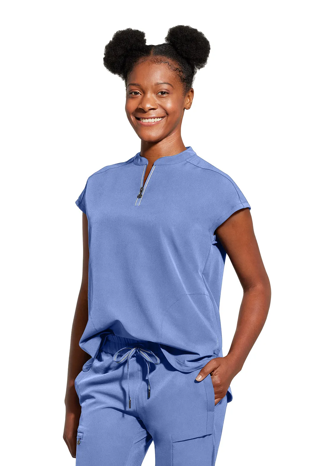 HH 360 - Women's Sandy Zip Mandarin Collar Scrub Top