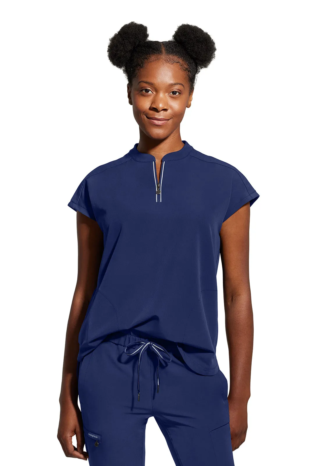 HH 360 - Women's Sandy Zip Mandarin Collar Scrub Top