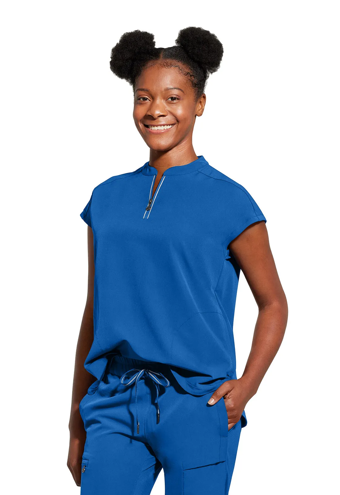 HH 360 - Women's Sandy Zip Mandarin Collar Scrub Top